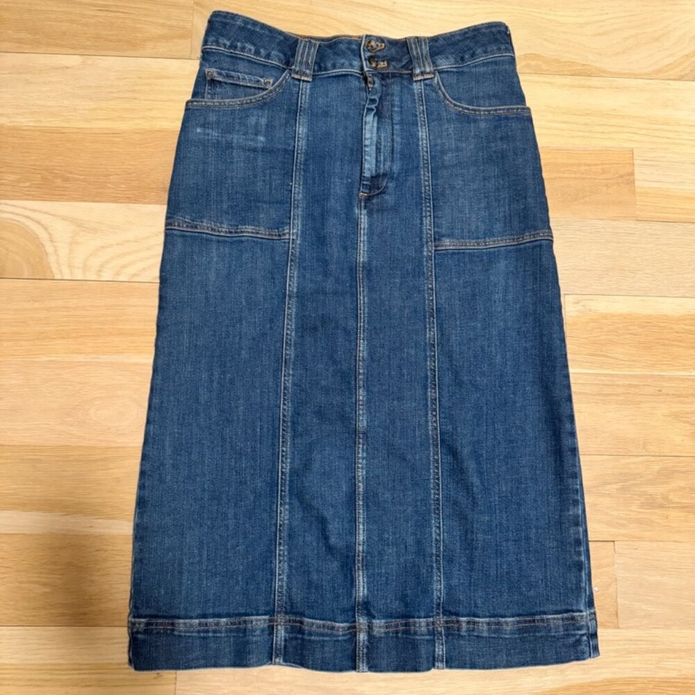 ANTHROPOLOGIE | Pilcro the skipper seamed midi skirt | size 10